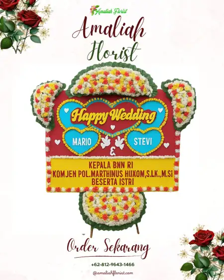 Papan Bunga Pernikahan Truko